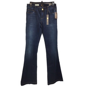 KUT FROM THE KLOTH Women's Dark Blue Chrissy Flare Stretch Denim Jeans Size 4